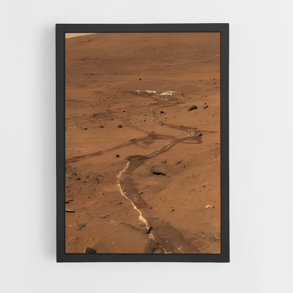 Poster Curiosity sur Mars – affiche Système solaire (vue 2)
